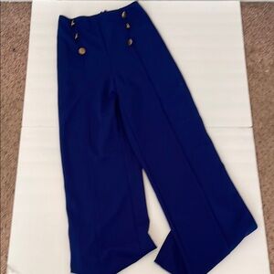 Wide Leg Elegant Blue Sailor’s Women's Pants